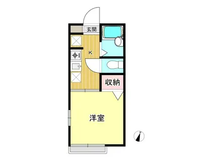 エスポワール斉藤(1K/1階)の間取り写真