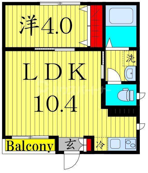 COURT HEIMS(1LDK/1階)の間取り写真