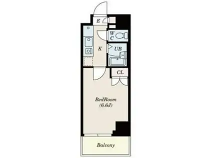 S-FORT船橋ROOTS(1K/8階)の間取り写真