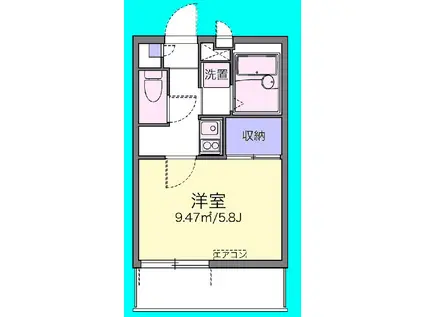 SKY I(1K/1階)の間取り写真