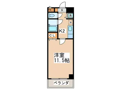 第5SKビル(1K/5階)の間取り写真