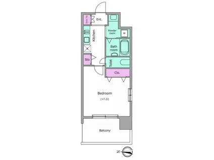 レジディア船橋I・II(1K/3階)の間取り写真