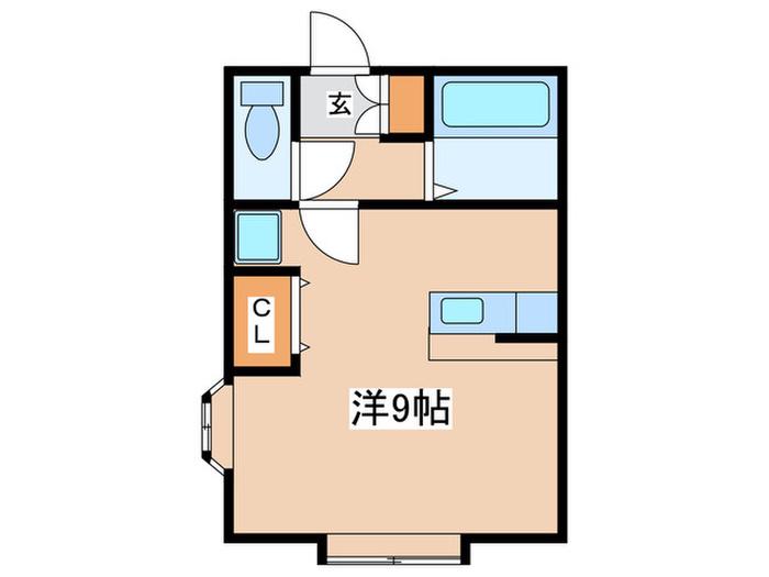 フォーレストIII(ワンルーム/2階)の間取り写真