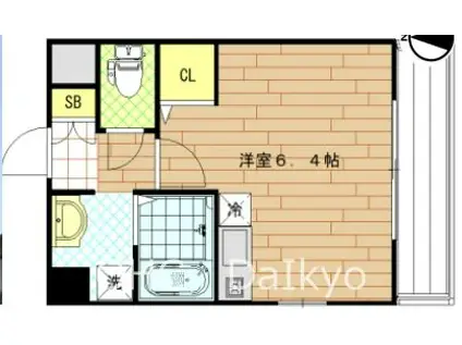 C.REST八尾(ワンルーム/1階)の間取り写真