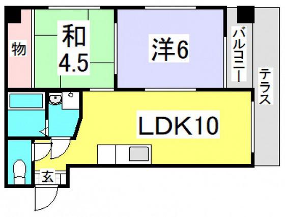 シートピア井口台(2LDK/1階)の間取り写真
