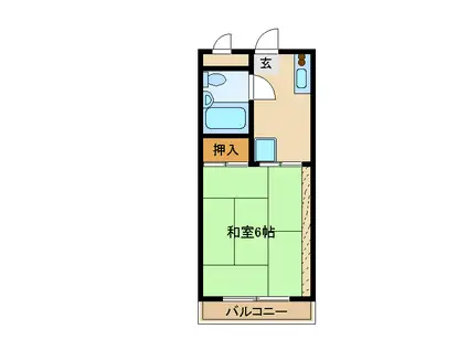 NKハイム1(1K/1階)の間取り写真