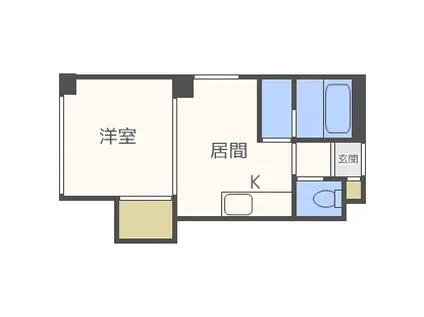 メゾン光星(1DK/4階)の間取り写真