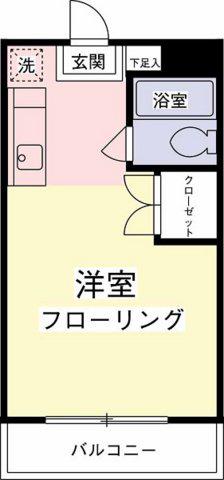 メゾンドールタカハシ(ワンルーム/2階)の間取り写真