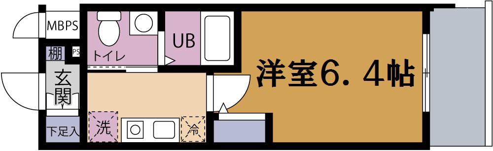 エスリード野田阪神駅前(1K/5階)の間取り写真