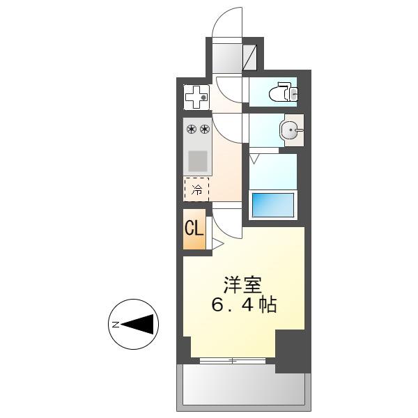 プレサンス吹上駅前エテルノ(1K/7階)の間取り写真