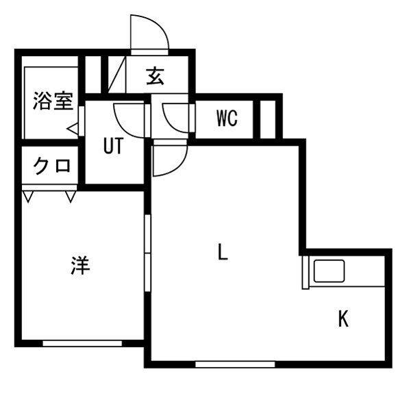 REVO-A(1LDK/2階)の間取り写真