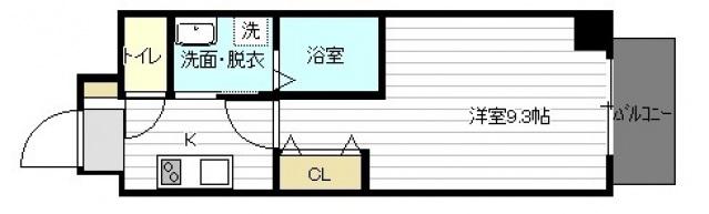 MOKA-ESTAII(1K/4階)の間取り写真