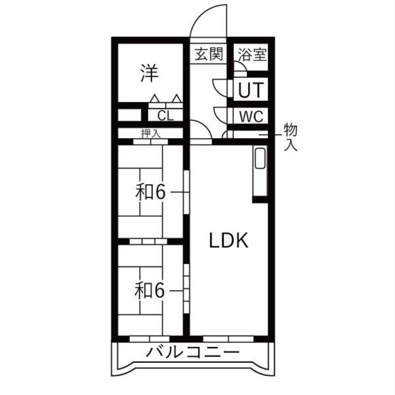 パサージュ発寒(3LDK/3階)の間取り写真