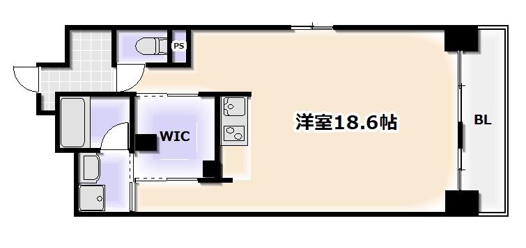 WOLF PACK APARTMENT(ワンルーム/9階)の間取り写真