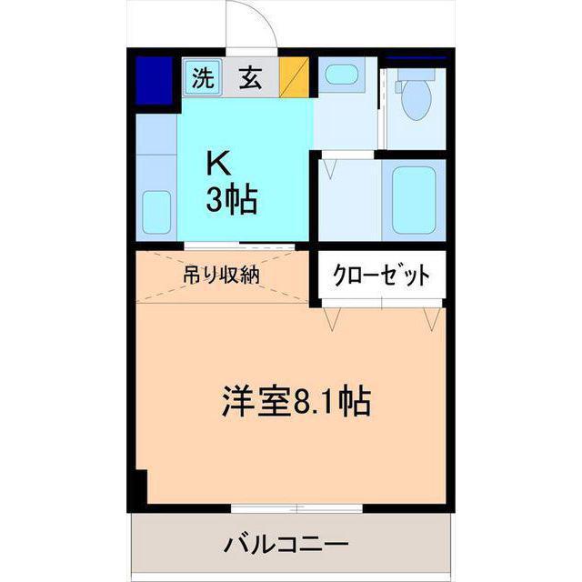 ノースヴィレッジII(1DK/4階)の間取り写真