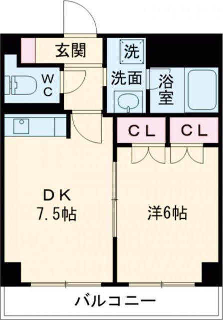 TSカーサSECONDO(1LDK/4階)の間取り写真