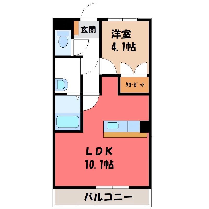 アリウス(1LDK/1階)の間取り写真