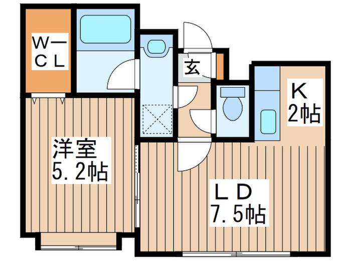 ラ・クラッセAステージ(1LDK/3階)の間取り写真