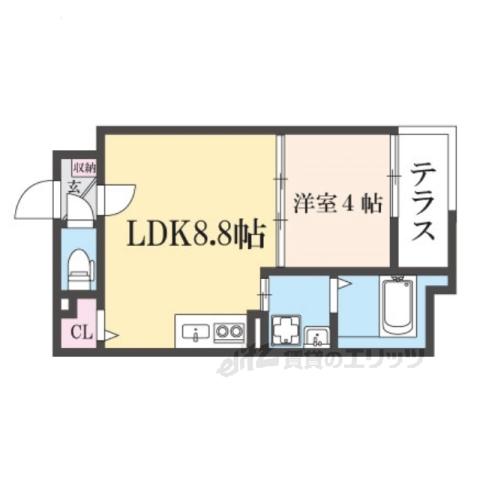 LIX大和田駅前(1LDK/1階)の間取り写真