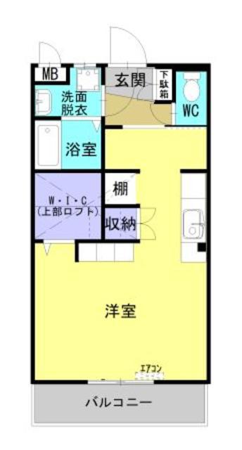 都城天神町YマンションII(1K/3階)の間取り写真