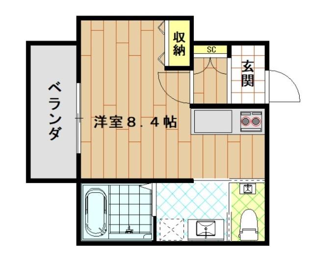 YS PRECIOUSⅨ(ワンルーム/1階)の間取り写真