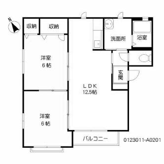 サニーヒル葛原(2LDK/2階)の間取り写真
