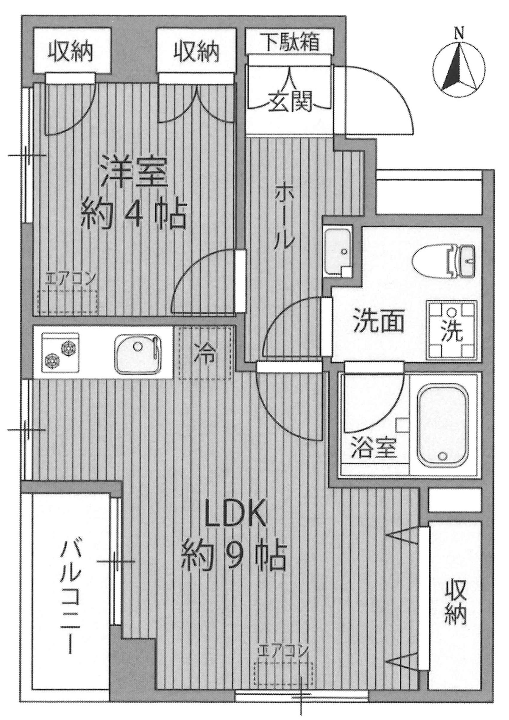 GSハイム東高円寺(1LDK/9階)の間取り写真