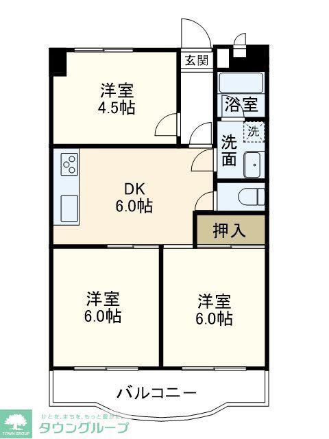 高正ハイツ(3DK/2階)の間取り写真