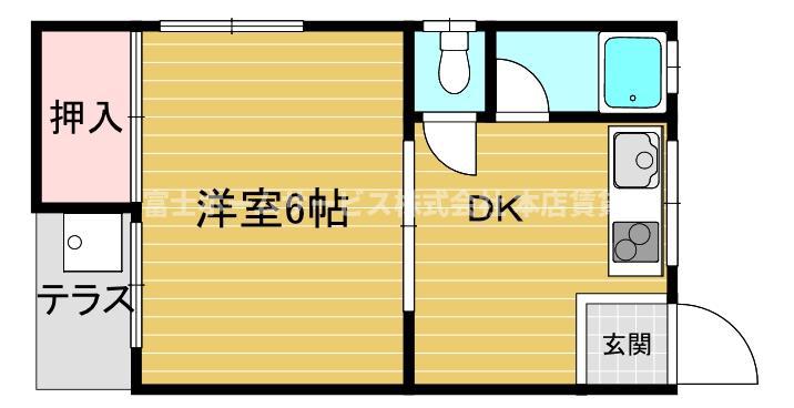 GS公園南(1DK/1階)の間取り写真
