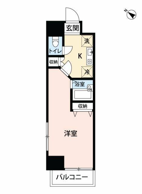 マイナビSTAY船橋本町(1K/6階)の間取り写真