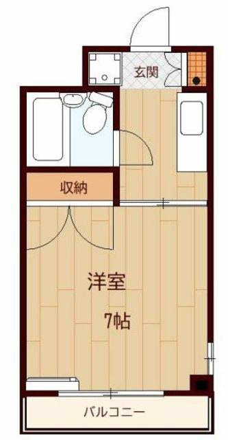 杉山マンション(1K/3階)の間取り写真