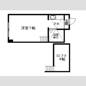 クィーン南5条(1K/6階)の間取り写真