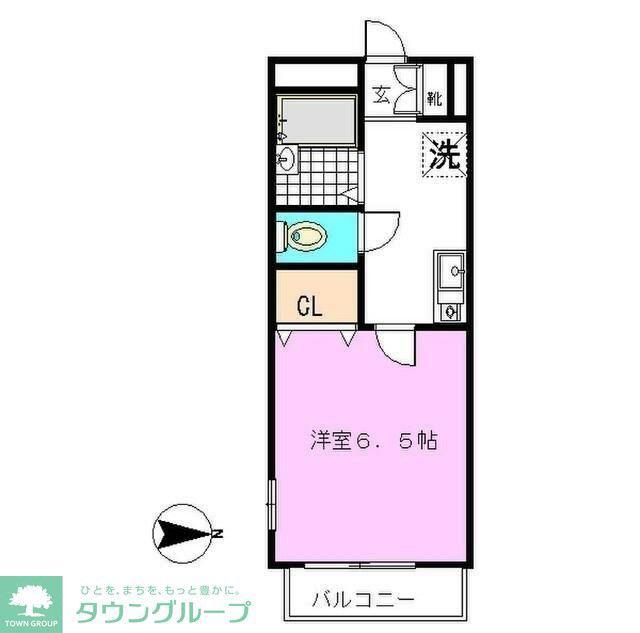 へーベルメゾン(1K/1階)の間取り写真
