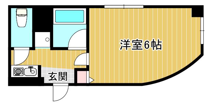 プランドールキンエー難波(1K/4階)の間取り写真