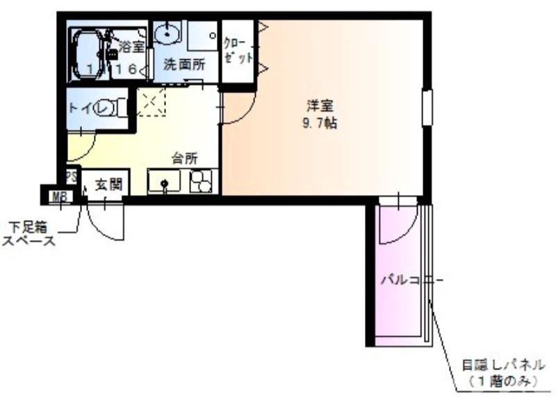 フジパレス堺東VI番館(1K/3階)の間取り写真
