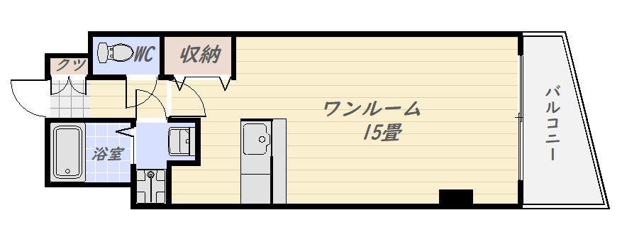 STATE SHORE(ワンルーム/3階)の間取り写真