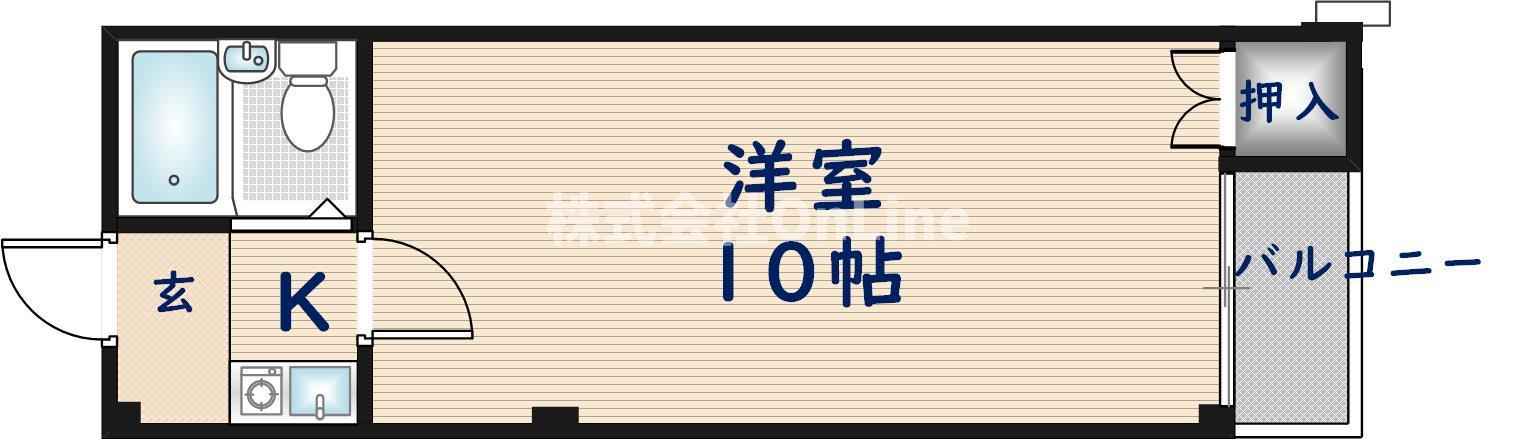 ドーミトーリィ上田(1K/2階)の間取り写真