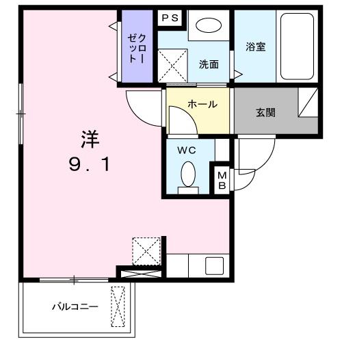T.SECTION(1K/3階)の間取り写真