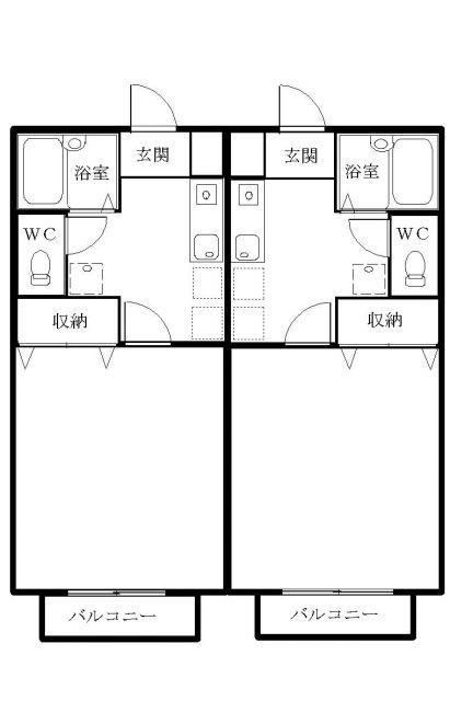 サンモール都III(1K/2階)の間取り写真