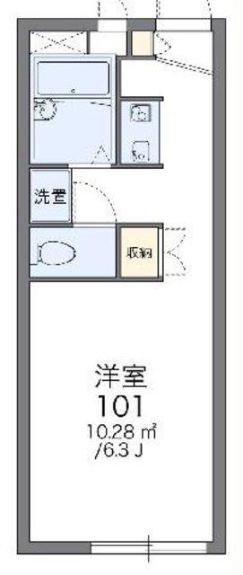 レオパレスリベール(1K/2階)の間取り写真