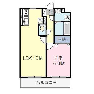 大島マンション3(1LDK/1階)の間取り写真