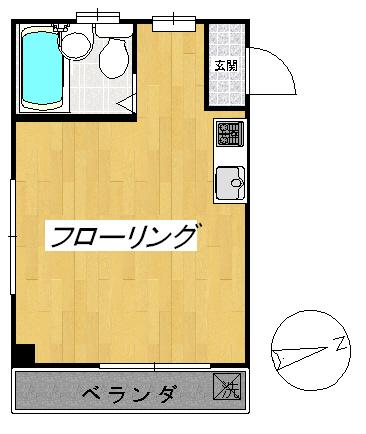 永和マンション(ワンルーム/4階)の間取り写真