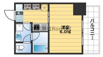 ルフォンプログレ堺筋本町タワーレジデンス(1K/11階)の間取り写真