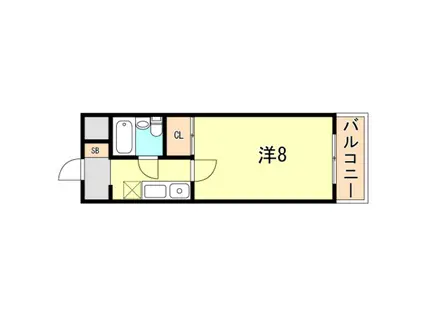 KYマンション会下山(1K/2階)の間取り写真