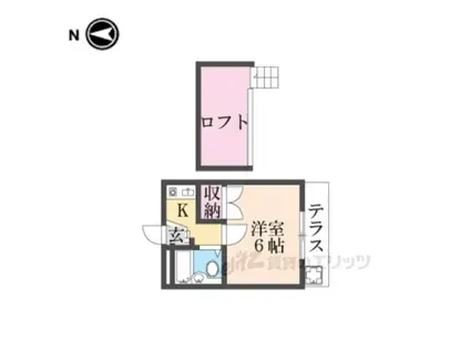 大和高田第19マンション(1K/2階)の間取り写真