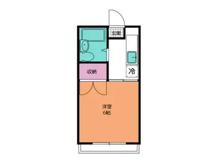 コーポ小嶋(1K/2階)の間取り写真