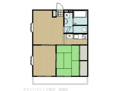 飯島ビルA(2LDK/2階)の間取り写真