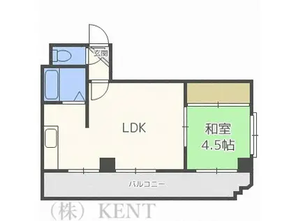 プルミエ22(1LDK/3階)の間取り写真