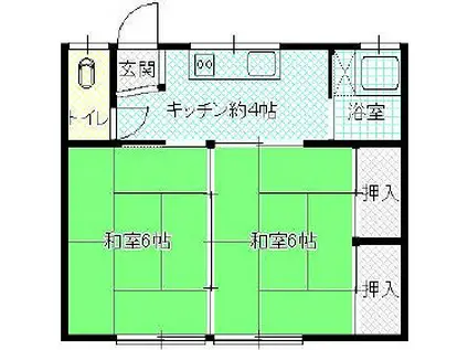 サンハイツ(2K/1階)の間取り写真