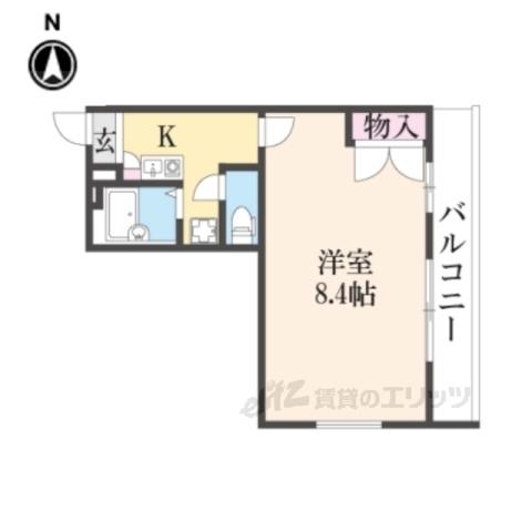 レオパレスMITOⅡ(1K/3階)の間取り写真